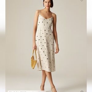 J Crew Collection Slip Dress Mirror Embellishments CL656 Size 00 NWT